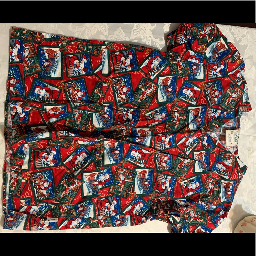 Christmas Holiday Scrub Top
